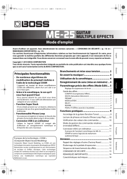 Roland ME-25 Manuel utilisateur