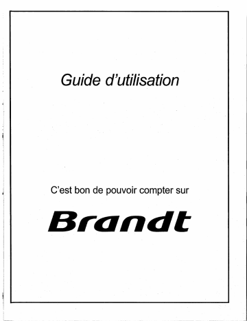 Manuel du propriétaire | Brandt M700 Manuel utilisateur | Fixfr