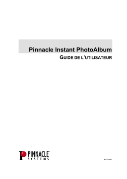 Avid Pinnacle Instant PhotoAlbum Manuel utilisateur