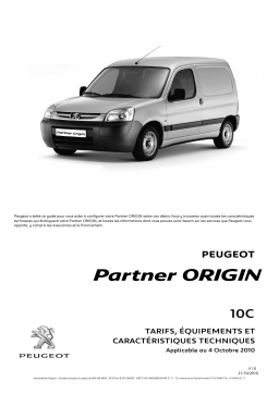 Peugeot PARTNER ORIGIN Manuel utilisateur