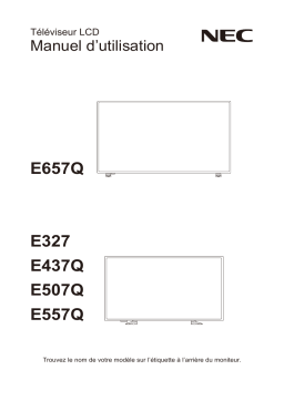NEC E557Q 55" 4K UHD Display Manuel utilisateur