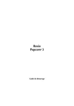 Roxio Popcorn 3 Manuel utilisateur