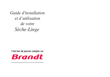 ETE103F | Manuel du propriétaire | Brandt ETE123F Manuel utilisateur | Fixfr