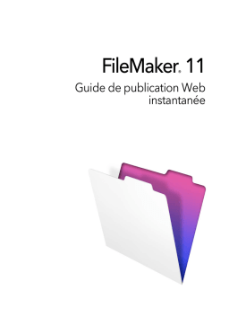 Filemaker Pro 11 Manuel utilisateur