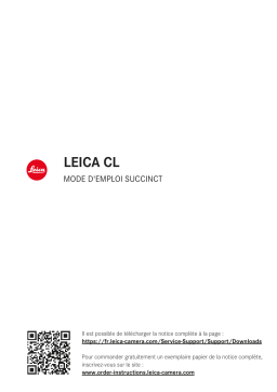 Leica CL Nouveau Manuel utilisateur