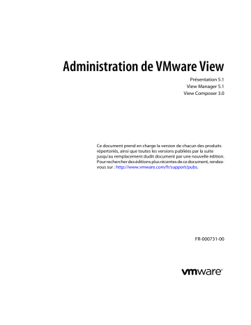 View Composer 3.0 | Mode d'emploi | VMware View 5.1 Manuel utilisateur | Fixfr