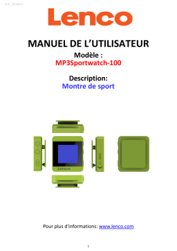 Lenco MP3 Sportwatch 100 Manuel utilisateur