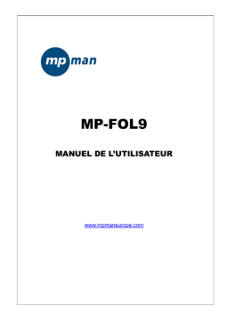 MPMan MP FOL9 Manuel utilisateur