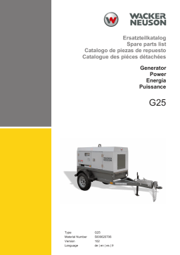 Wacker Neuson G25 Mobile Generator Manuel utilisateur