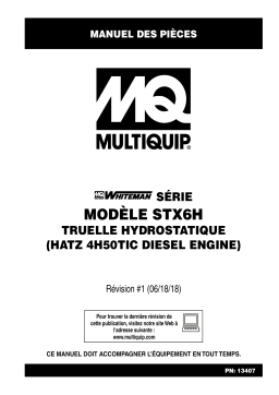 MQ Multiquip STX6H Manuel utilisateur