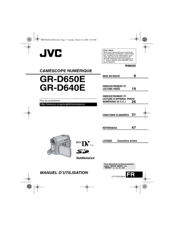 GR D650E | JVC GR D640E Manuel utilisateur | Fixfr
