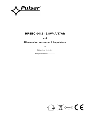 Mode d'emploi | Pulsar HPSBC0412 Manuel utilisateur | Fixfr