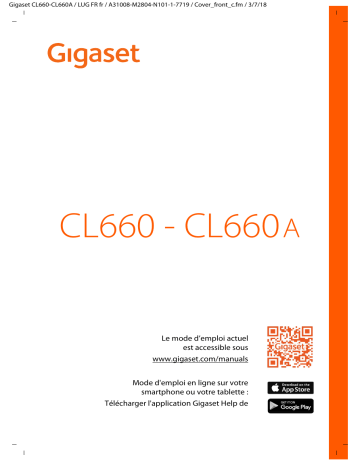 Manuel du propriétaire | Gigaset CL660A Manuel utilisateur | Fixfr