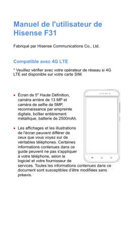 Hisense F31 Mode d'emploi | Fixfr