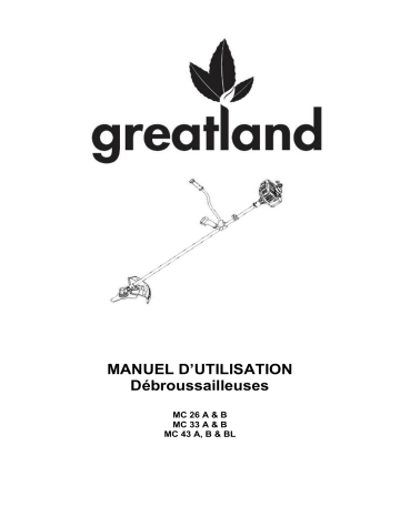 Manuel du propriétaire | Greatland MC 26 A Débroussailleuse Manuel utilisateur | Fixfr