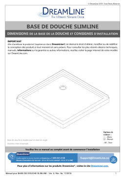 DreamLine DLT-1132480 Shower Bases & Pan Guide d'installation