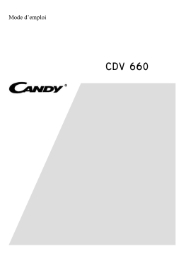 Candy CDV 660 Manuel utilisateur