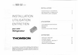 Thomson SF307B Manuel utilisateur