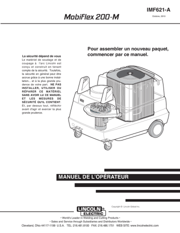 Mode d'emploi | Lincoln Electric MobiFlex 200-M HE Base Unit - K1653-3 Manuel utilisateur | Fixfr