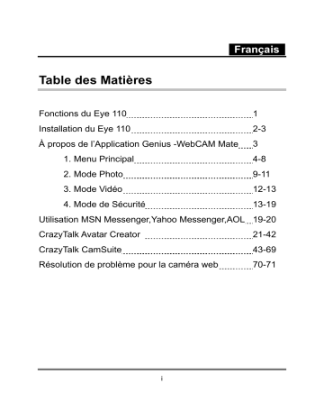 Manuel du propriétaire | Genius EYE 110 Manuel utilisateur | Fixfr