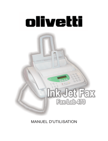 Manuel du propriétaire | Olivetti Fax-Lab 470 Manuel utilisateur | Fixfr