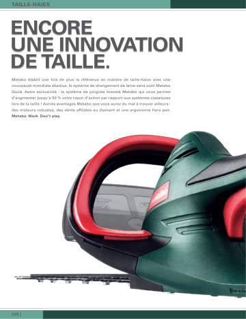 Manuel du propriétaire | Metabo HS 8655 QUICK Manuel utilisateur | Fixfr