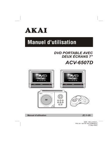 Manuel du propriétaire | Akai ACV6507D Manuel utilisateur | Fixfr