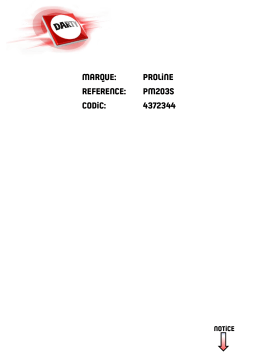 Proline SBI20IX Manuel utilisateur