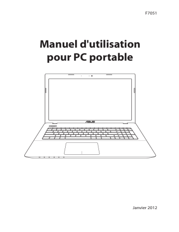 Manuel du propriétaire | Asus X75A-TY234H Manuel utilisateur | Fixfr