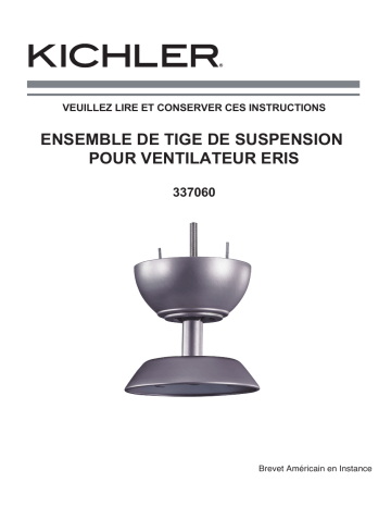Kichler Lighting 337060NI Eris Downrod Hanger System Brushed Nickel Manuel utilisateur | Fixfr