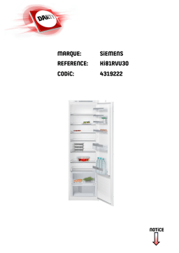 Siemens KG39NVW32KG39NXI46KG39NXI35KG39NXB35KG39NXB35 HYPERFRESHKG39NVW35KG39NVL35 Manuel utilisateur