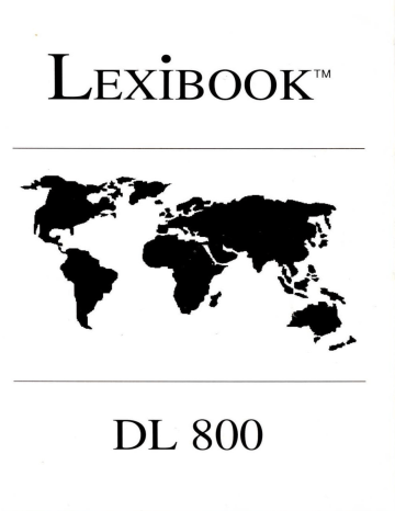 Manuel du propriétaire | Lexibook DL 800 Manuel utilisateur | Fixfr