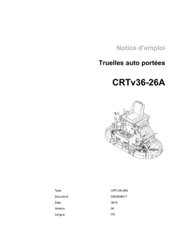 Wacker Neuson CRTv36-26A Ride-on Trowel Manuel utilisateur