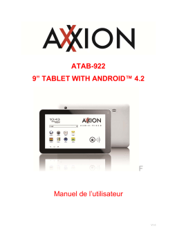 Axxion ATAB-922 Manuel utilisateur