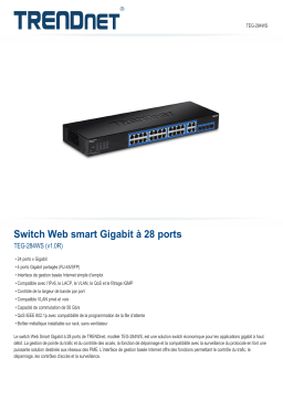 Trendnet TEG-284WS 28-Port Gigabit Web Smart Switch Fiche technique