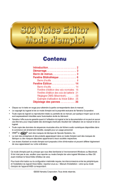 Yamaha S03VOICEEDITOR Manuel utilisateur