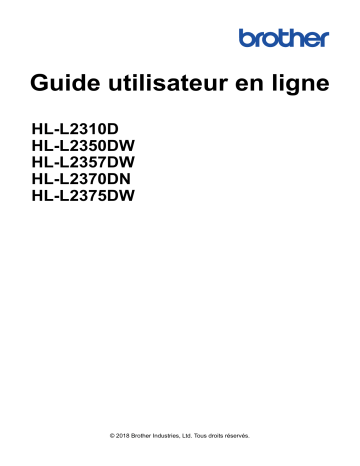Manuel du propriétaire | Brother HL-L2360DN Manuel utilisateur | Fixfr