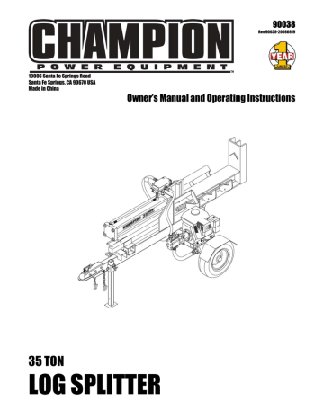Champion Power Equipment 90038 Manuel utilisateur | Fixfr
