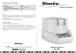 Simeo Delicook evolution QC 345 Manuel utilisateur