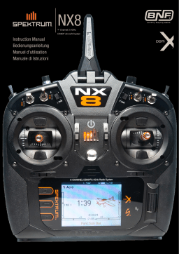 Spektrum NX8 8 Channel DSMX Transmitter Only Manuel utilisateur