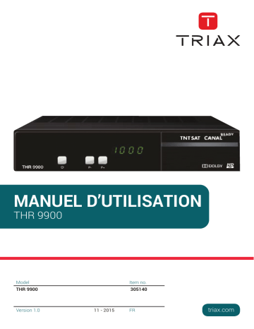 Manuel du propriétaire | Triax THR9900HD Manuel utilisateur | Fixfr