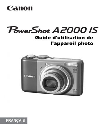 Mode d'emploi | Canon PowerShot A2000 IS Manuel utilisateur | Fixfr