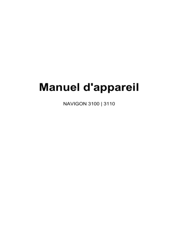 Manuel du propriétaire | Navigon 3110 Manuel utilisateur | Fixfr