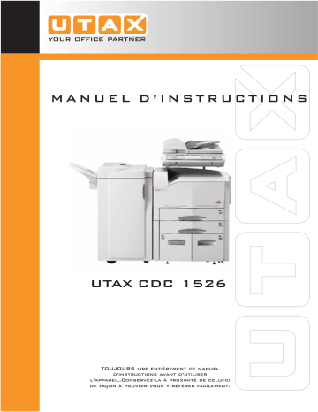 Mode d'emploi | Utax CDC 1526D Copy System Manuel utilisateur | Fixfr