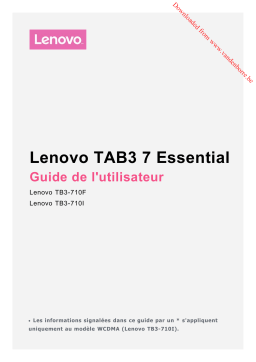 Lenovo TAB 3 710F (ZA0R0046SE) Manuel utilisateur