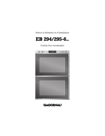 Manuel du propriétaire | Gaggenau EB295610 Manuel utilisateur | Fixfr