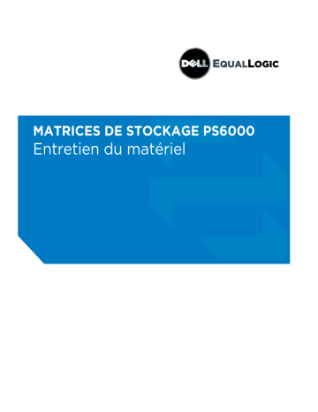 Dell Equallogic PS6000e storage Manuel du propriétaire | Fixfr