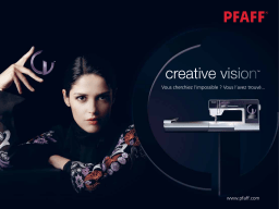 Pfaff CREATIVE VISION Manuel utilisateur