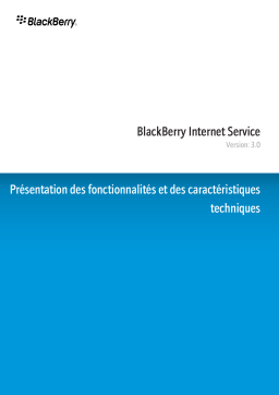 Blackberry INTERNET SERVICE Manuel utilisateur