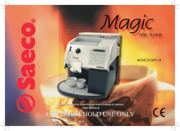 Saeco magic de luxe Manuel utilisateur